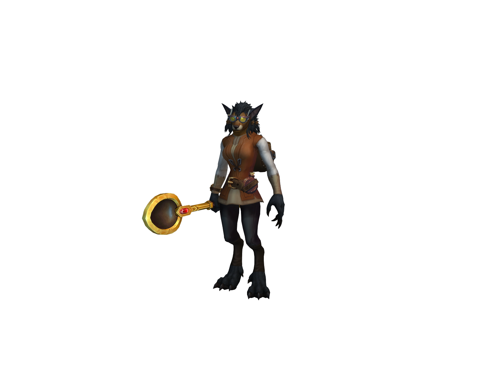 Hauskat 3D character render