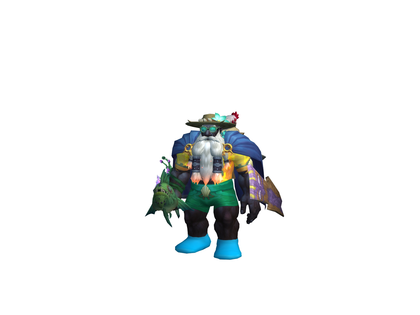 Pomps 3D character render