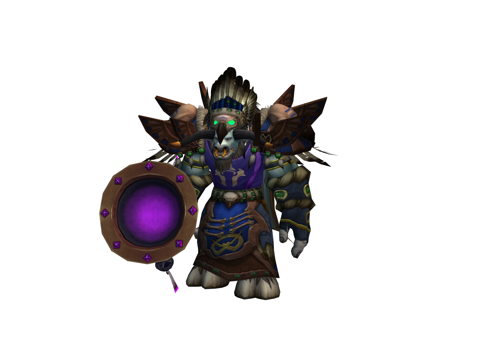Grønn 3D character render