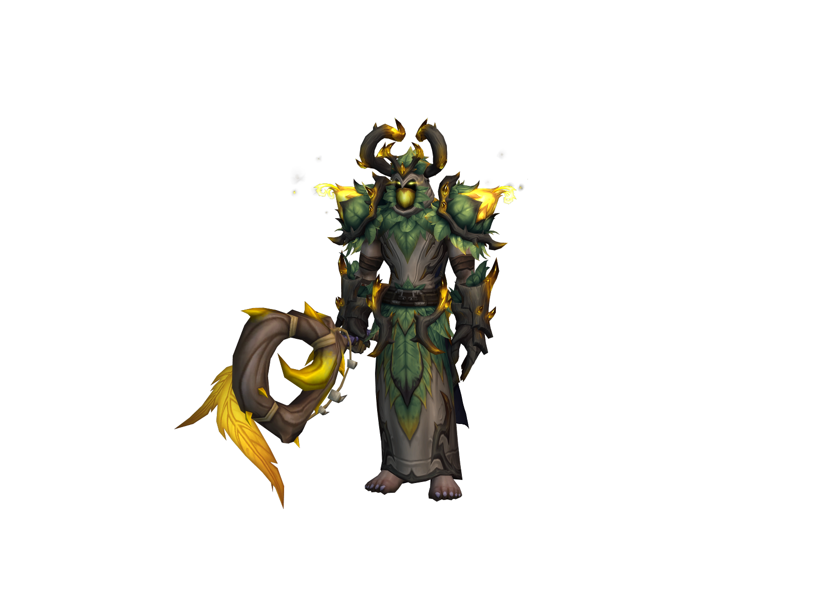 Hornwort 3D character render