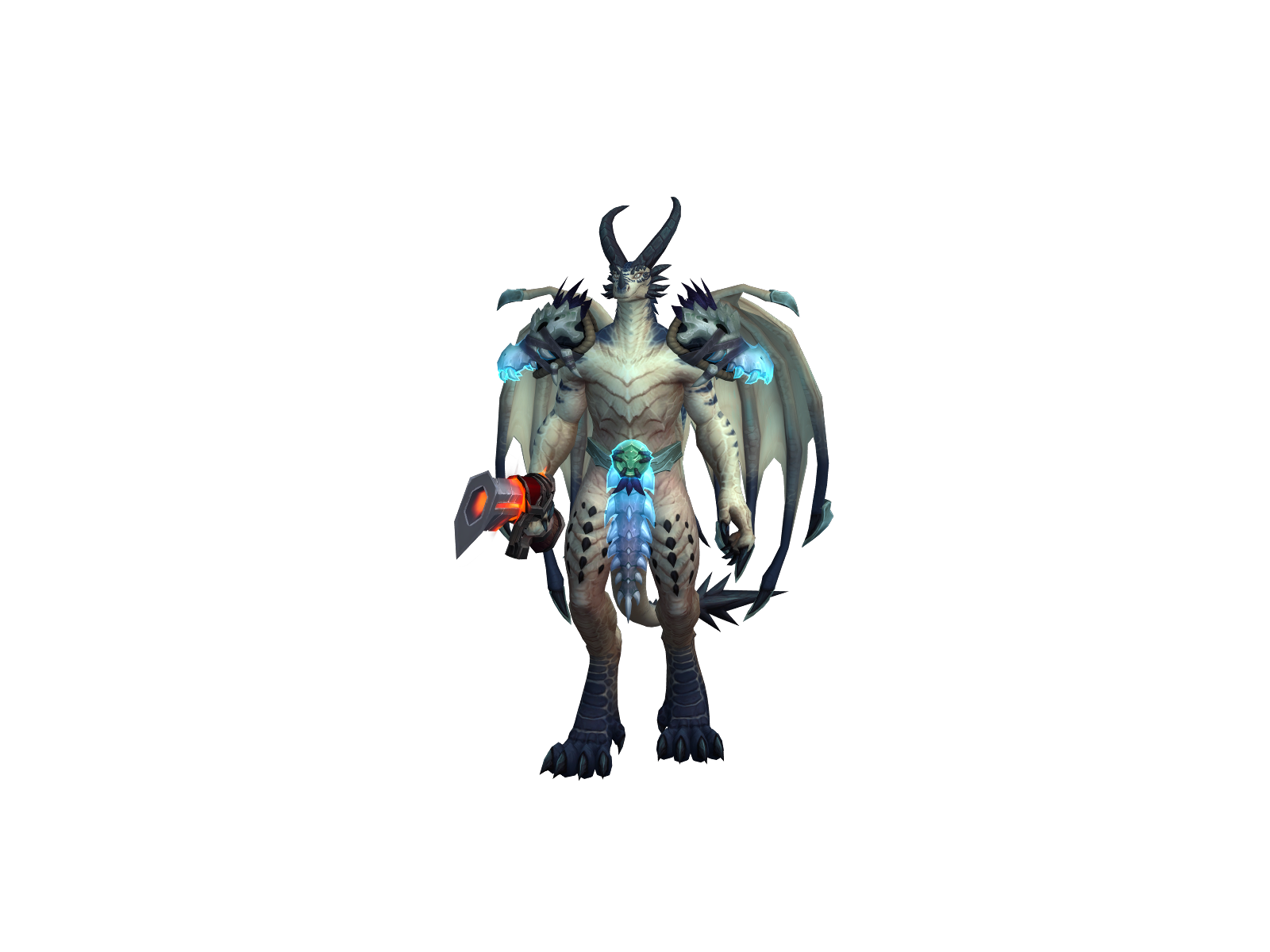 Reshiram 3D character render