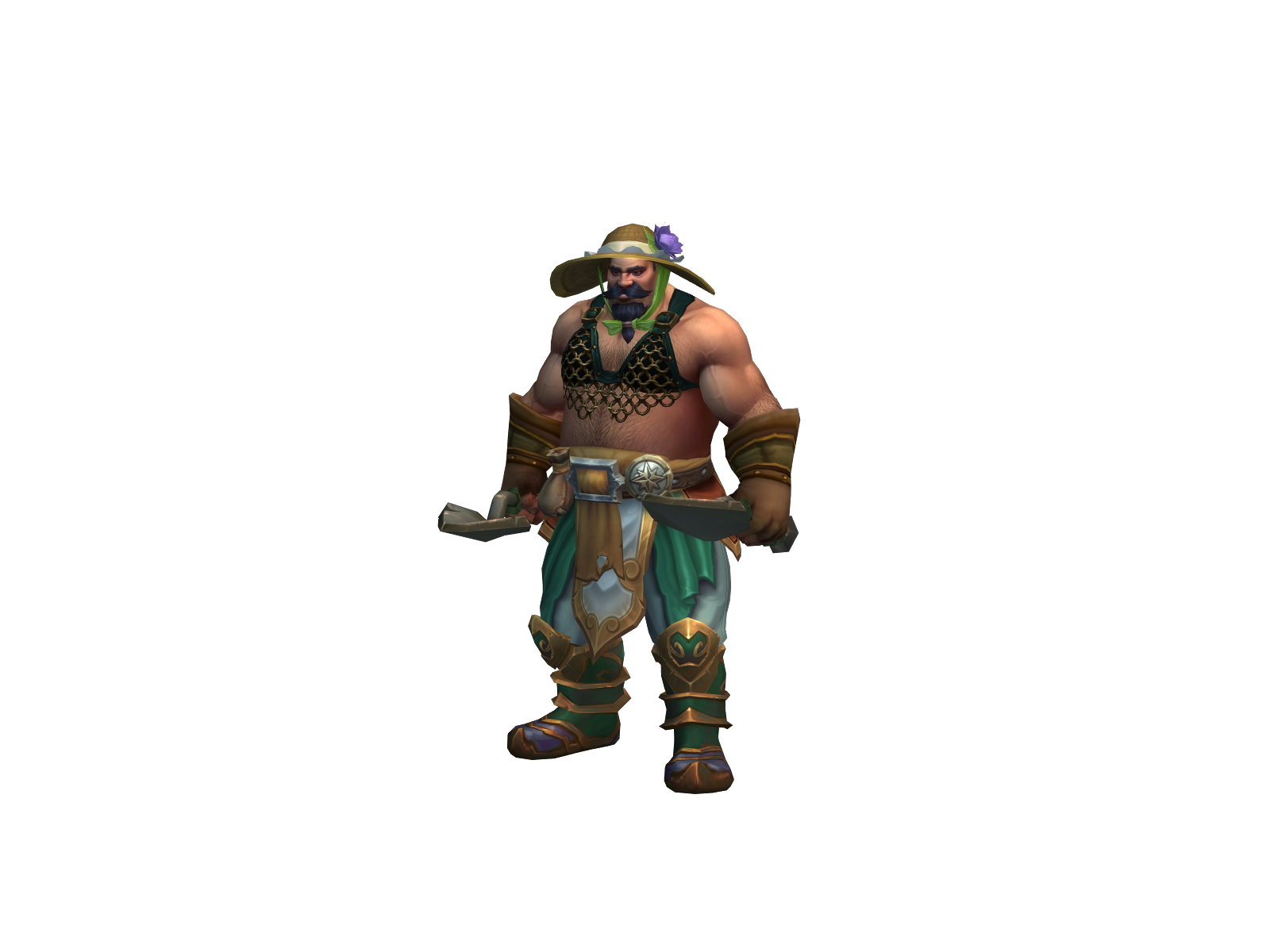 Pushbroom 3D character render