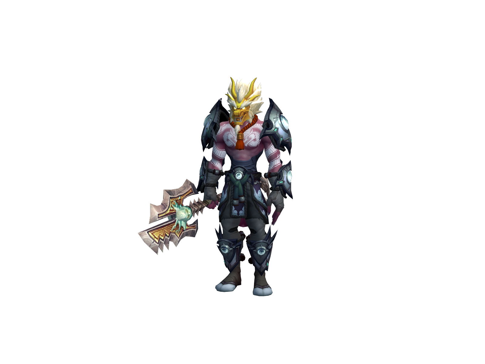 Khromemonk 3D character render