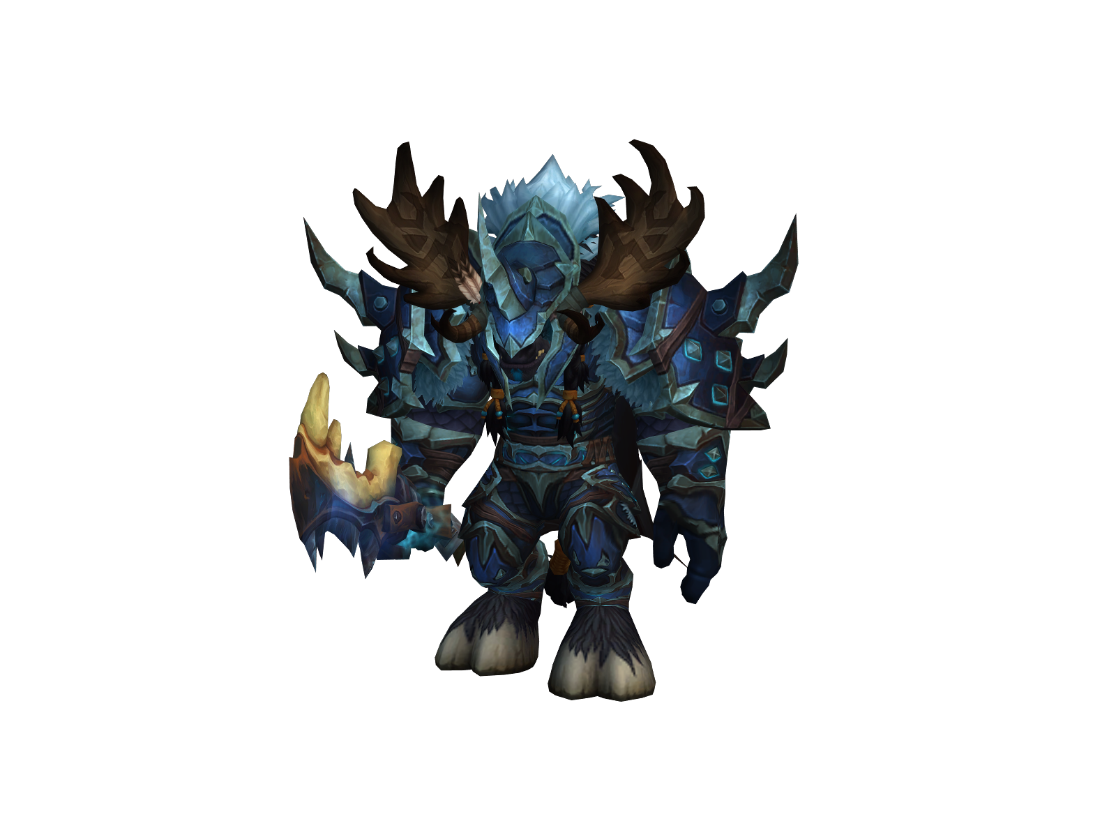 Taurnished 3D character render