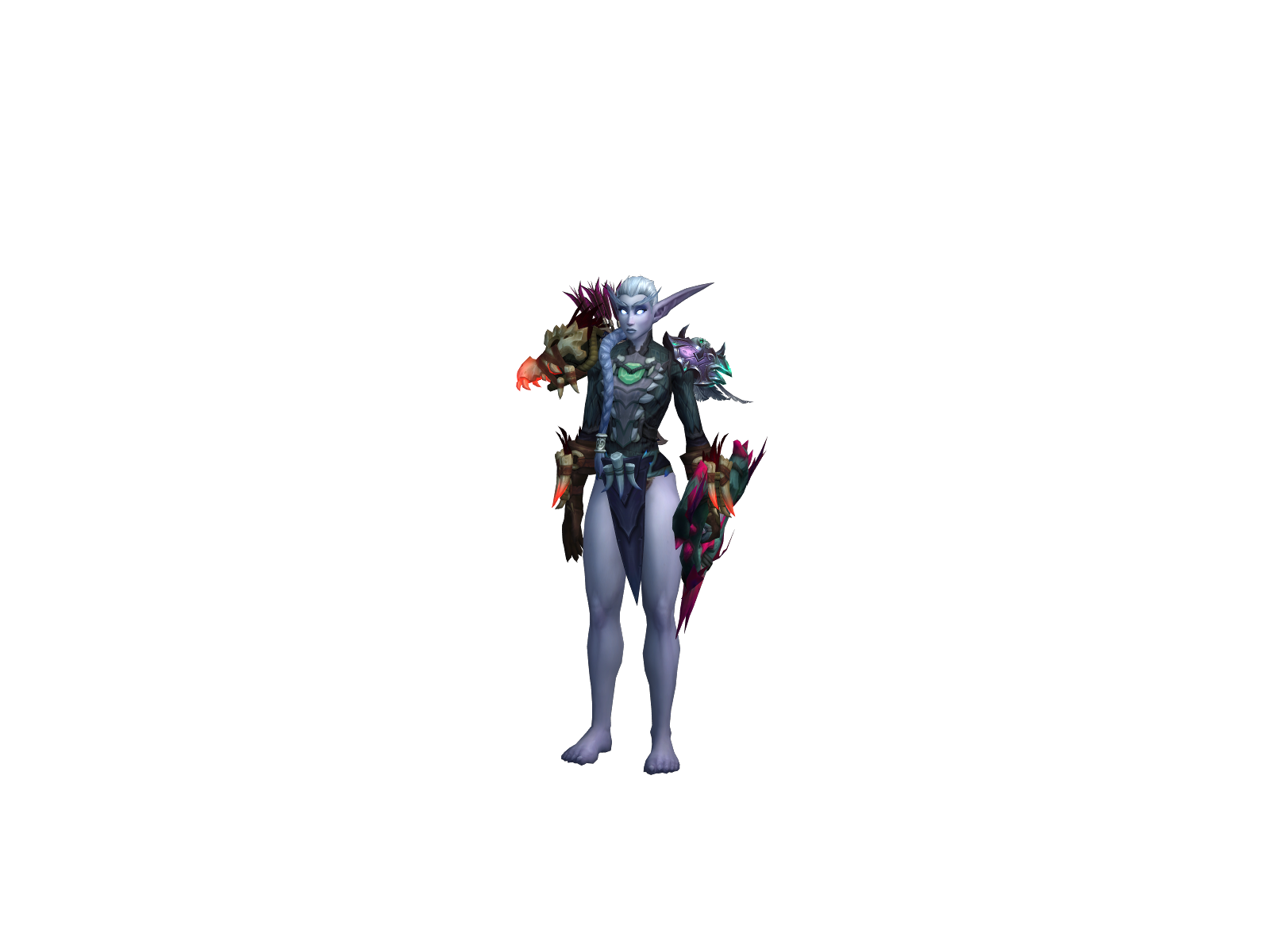 Raizujin 3D character render