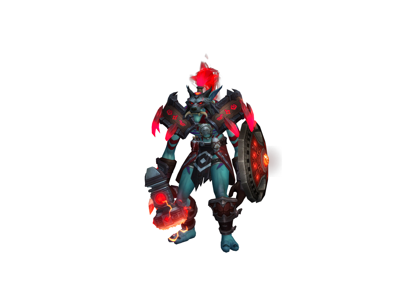 Tyranitroll 3D character render