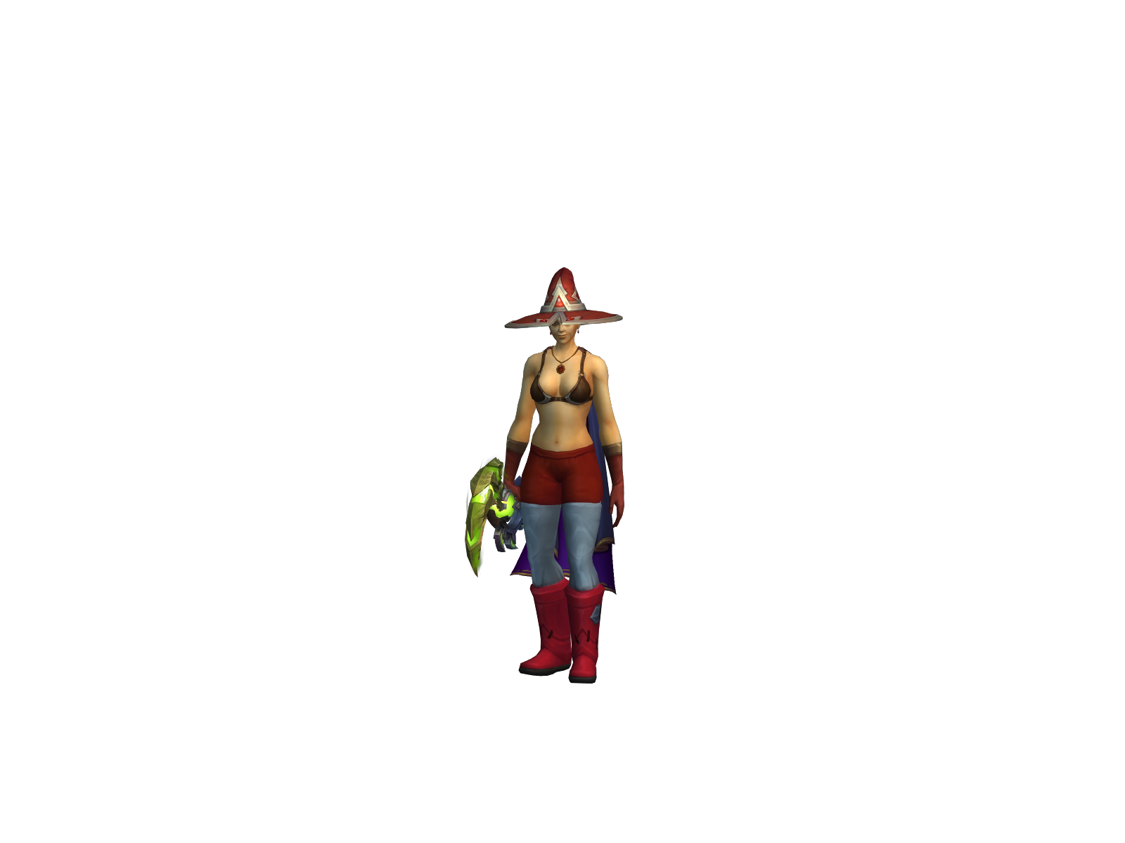 Creased 3D character render