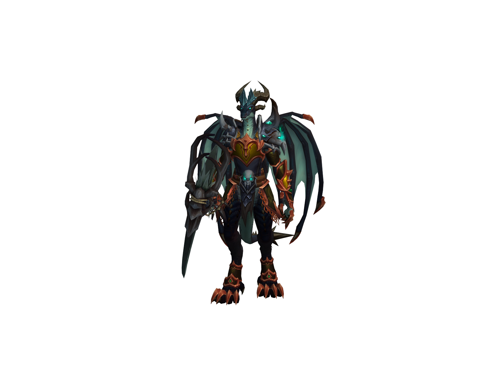 Blackscale 3D character render