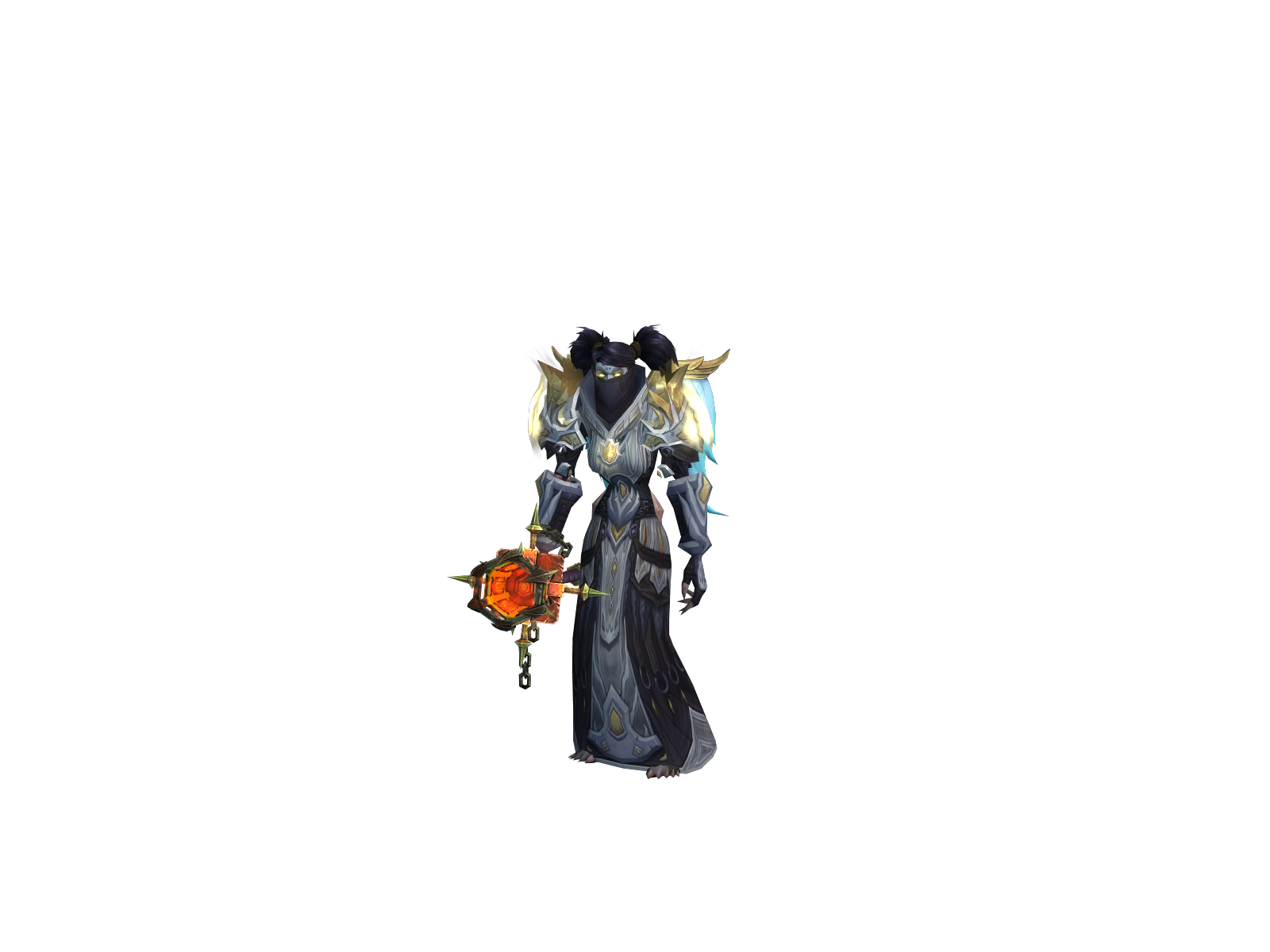 Silver 3D character render