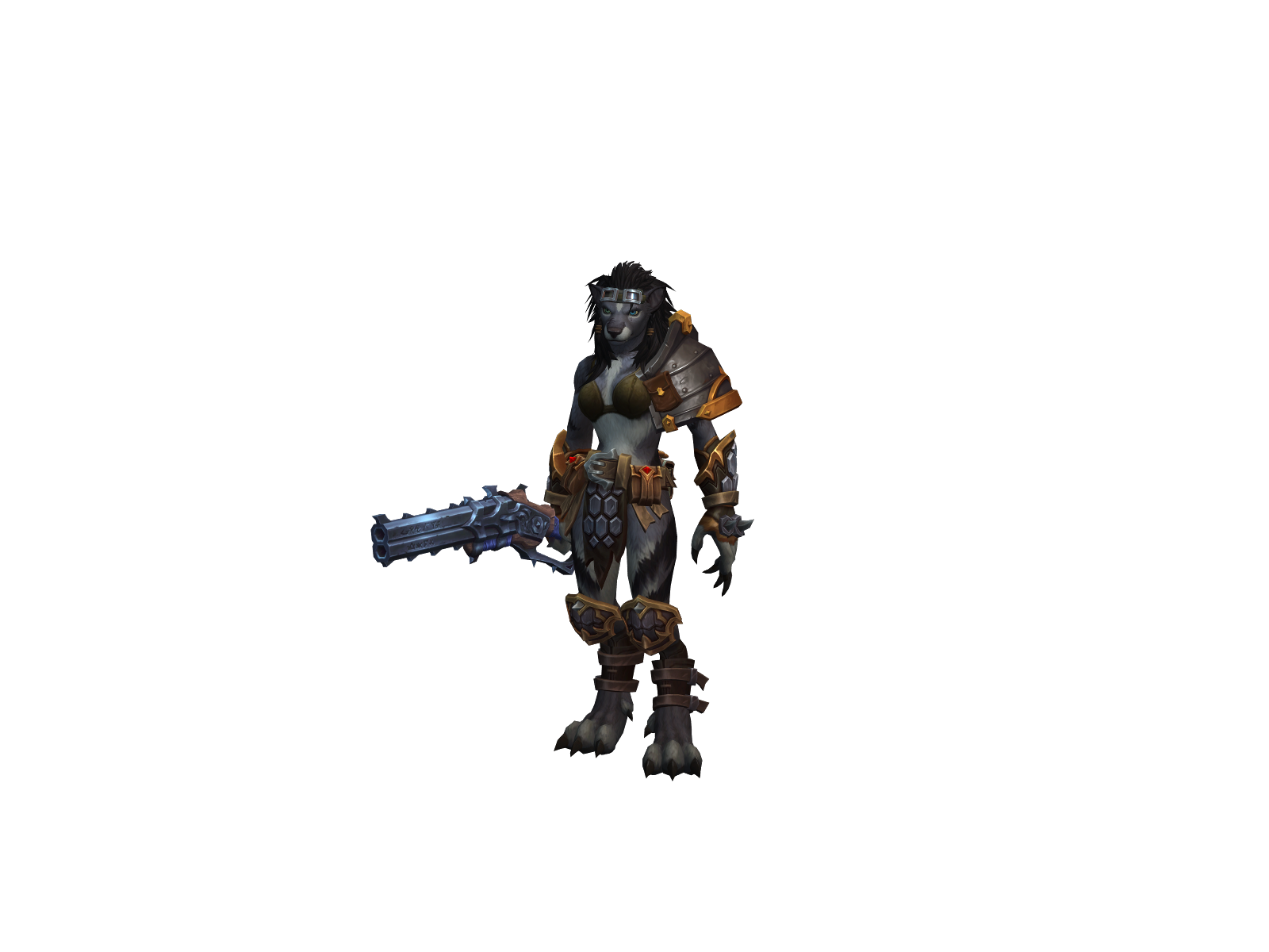 Megadeuces 3D character render