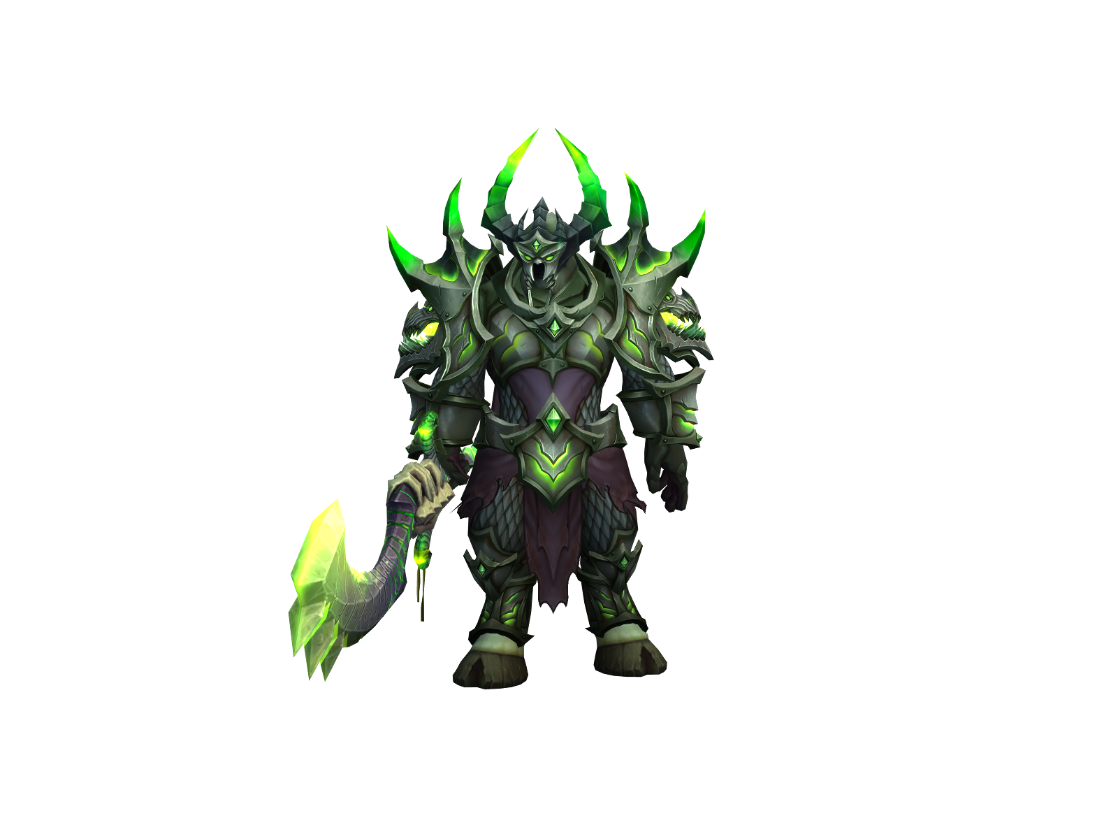 Demonated 3D character render
