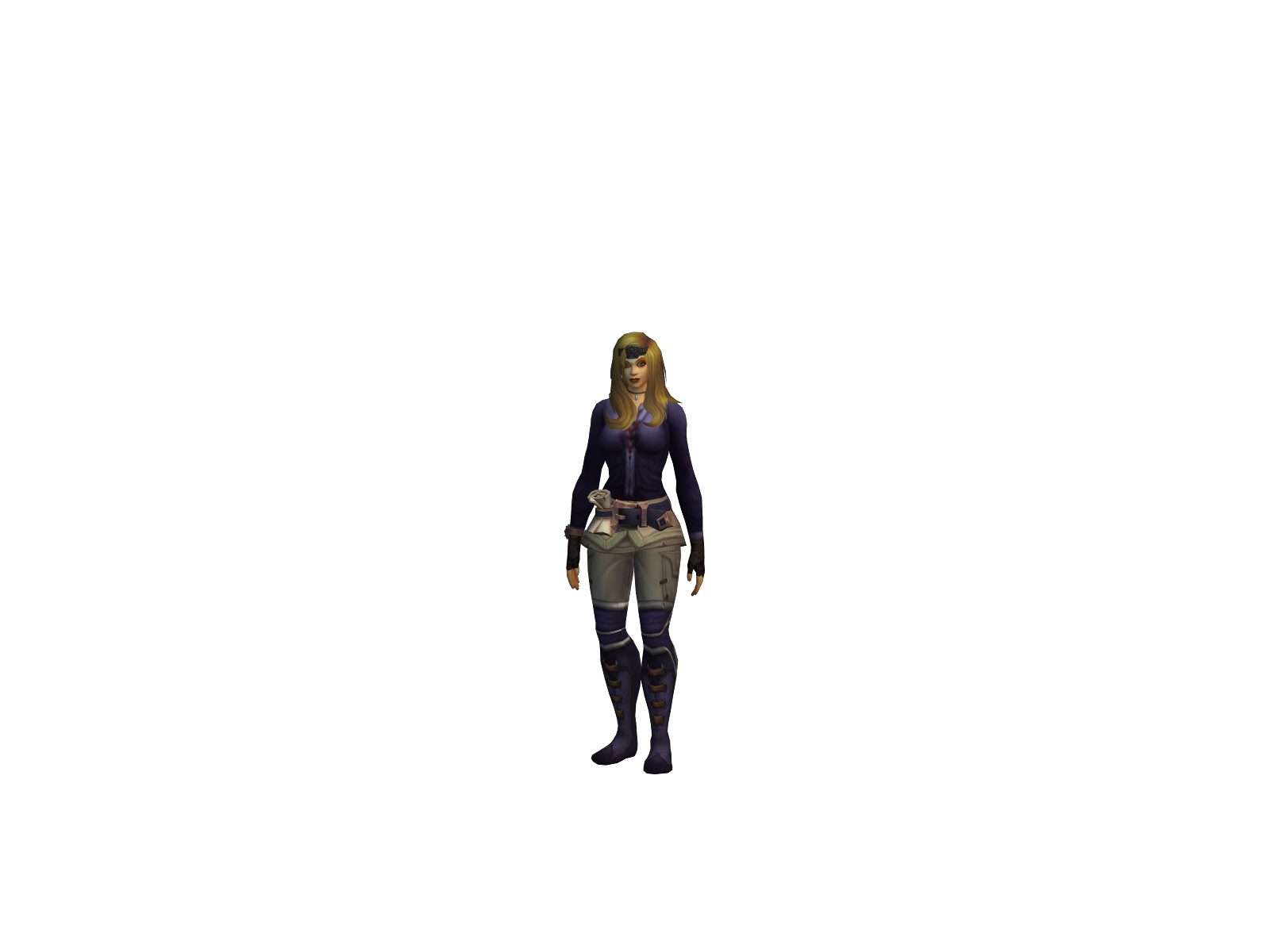 Pauletté 3D character render