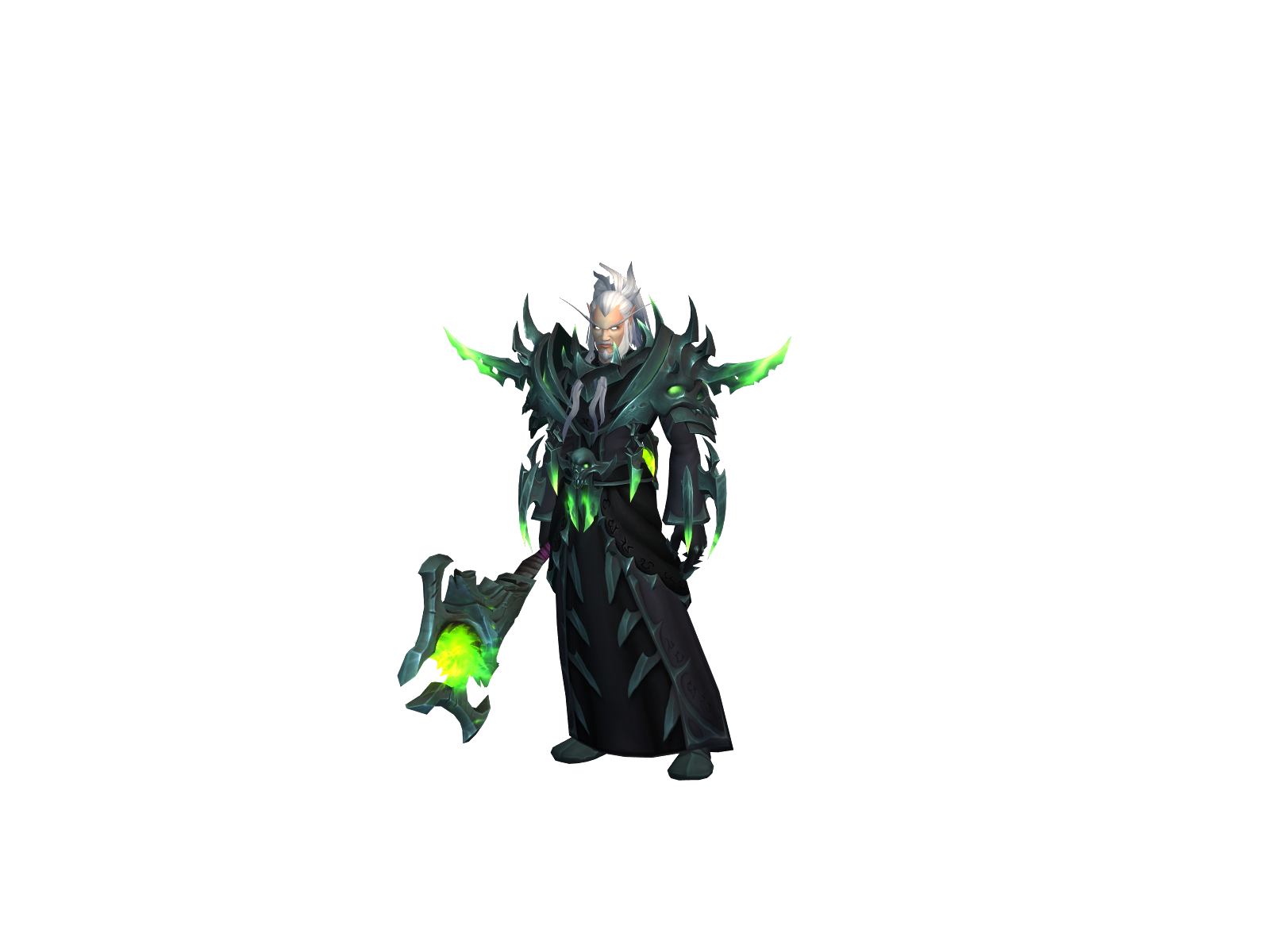Singed 3D character render