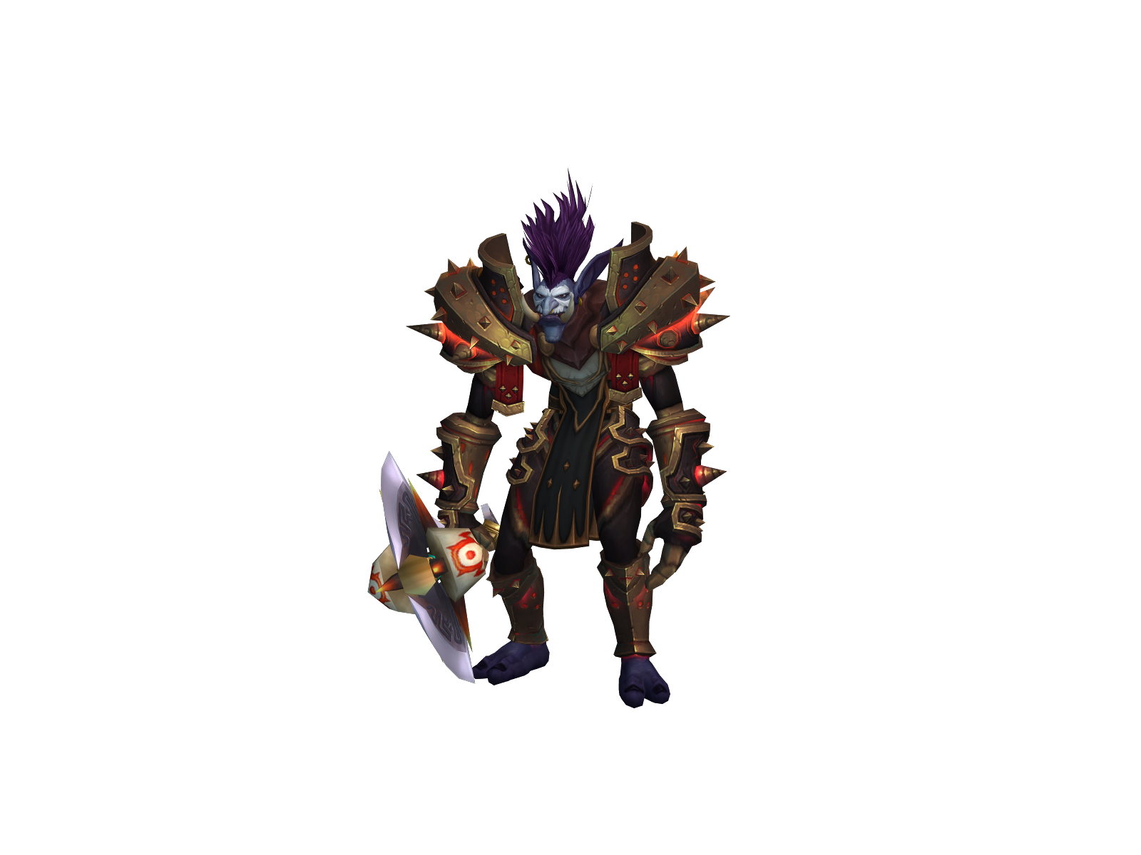 Chopping 3D character render