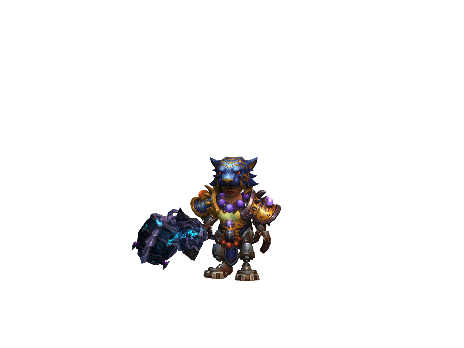 Crackletiger 3D character render
