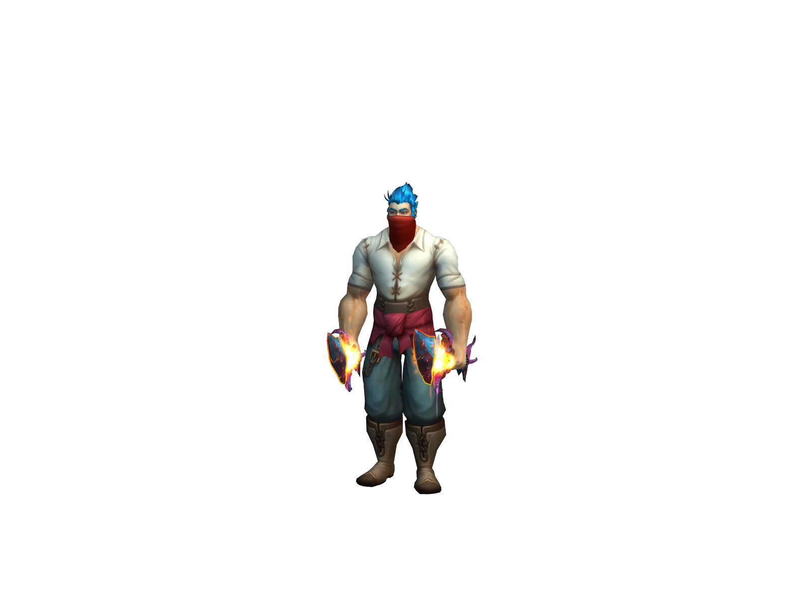Gokublue 3D character render