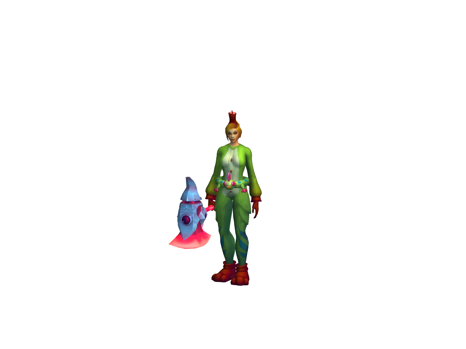 Lightveins 3D character render