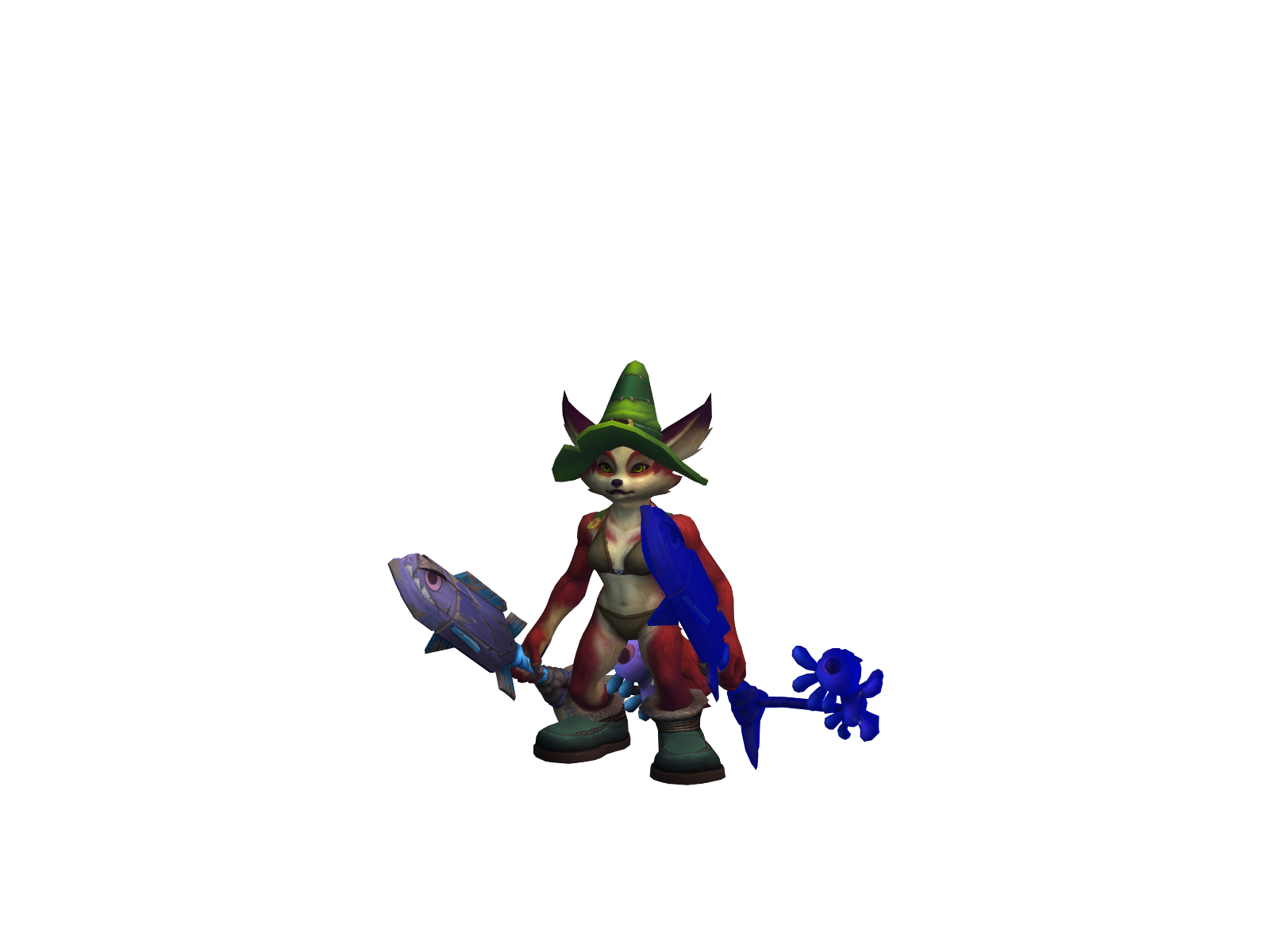 Foxzylady 3D character render