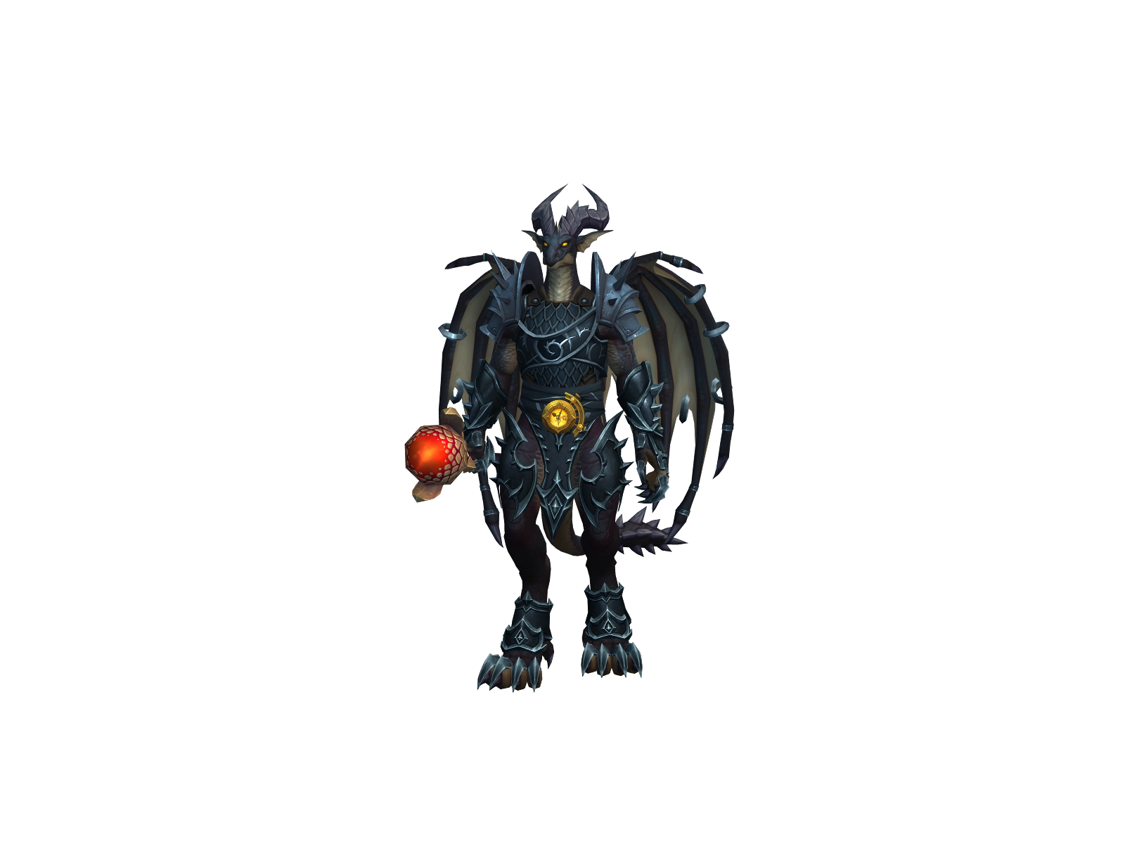 Dracthyr 3D character render