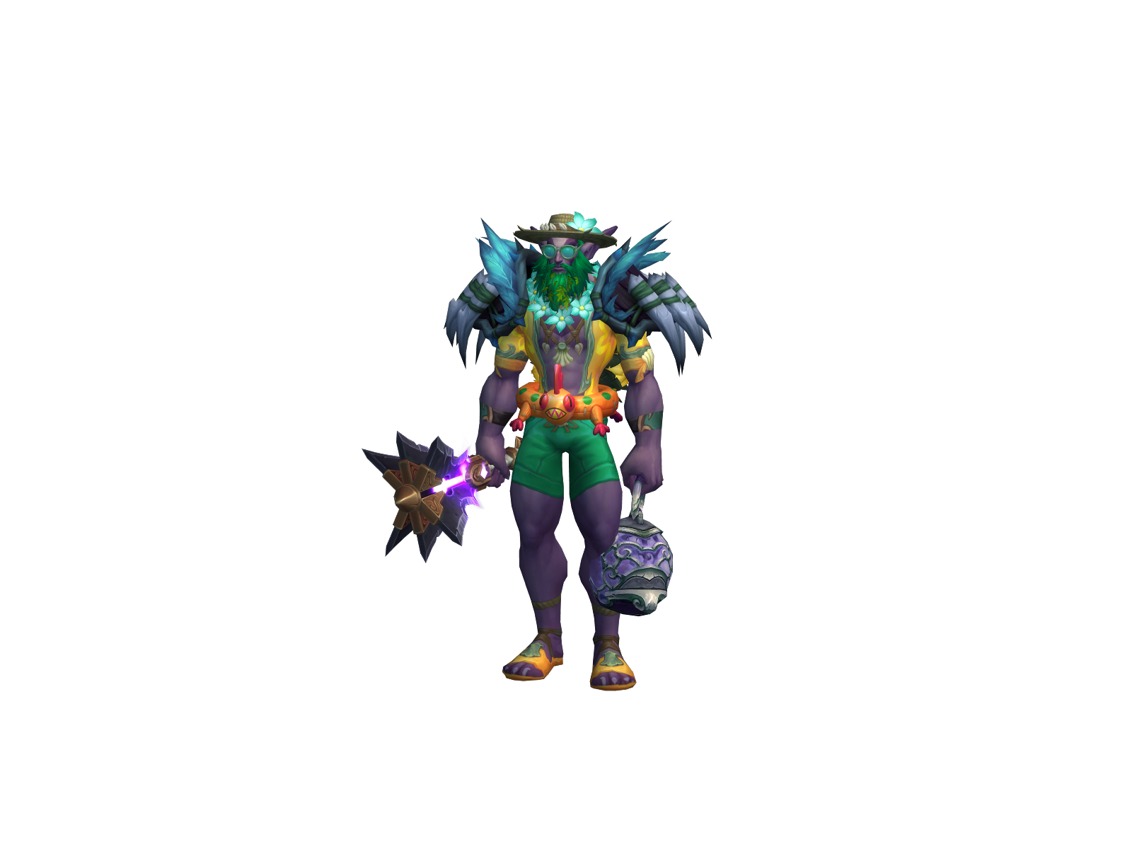 Owlcappone 3D character render