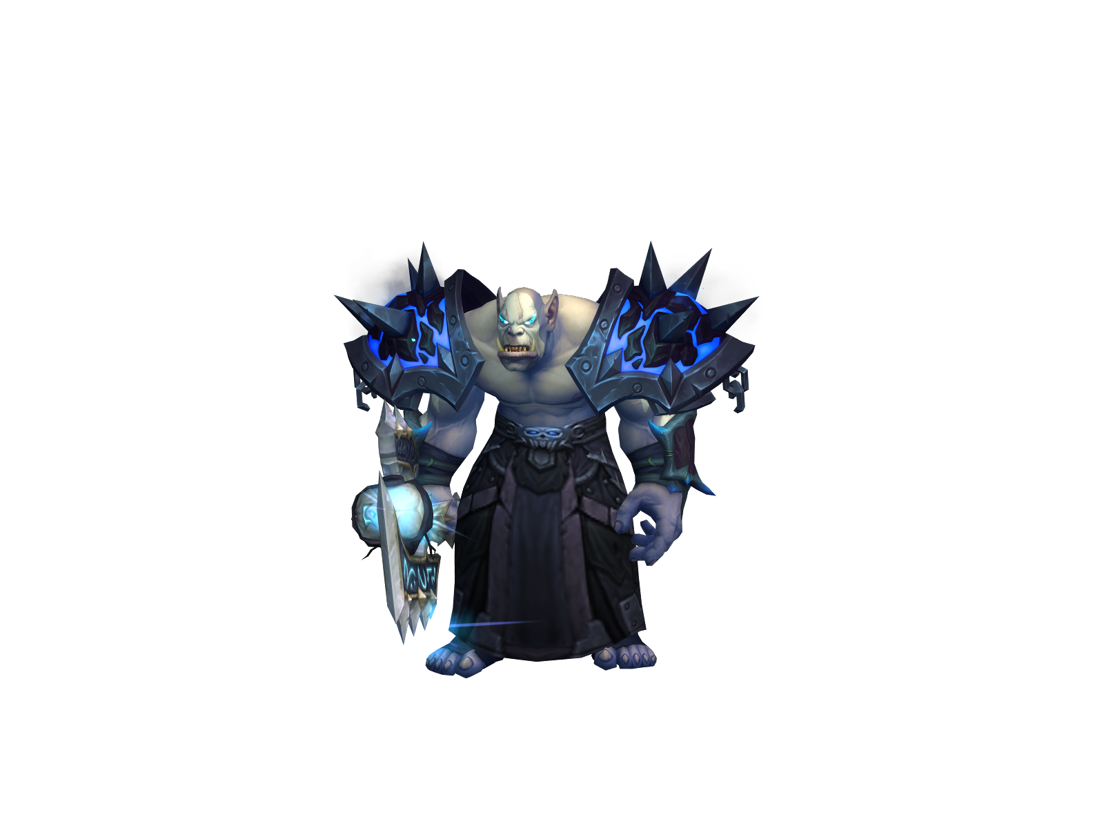 Baldwhite 3D character render
