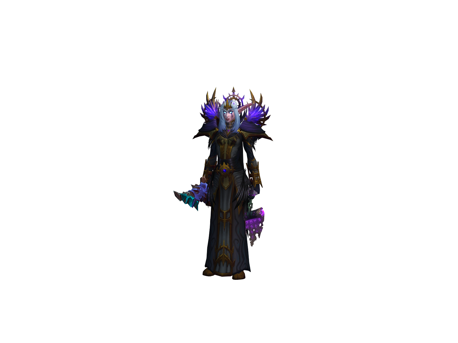 Attached 3D character render