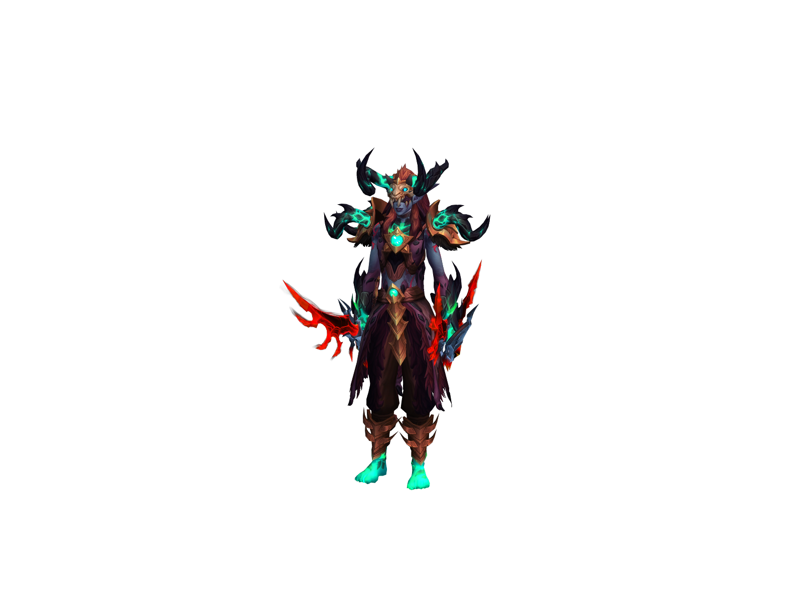 Inverted 3D character render