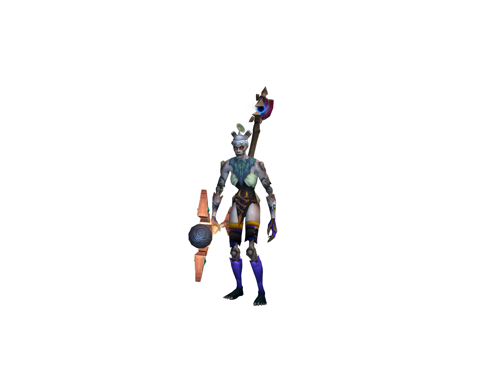 Auntbadtouch 3D character render