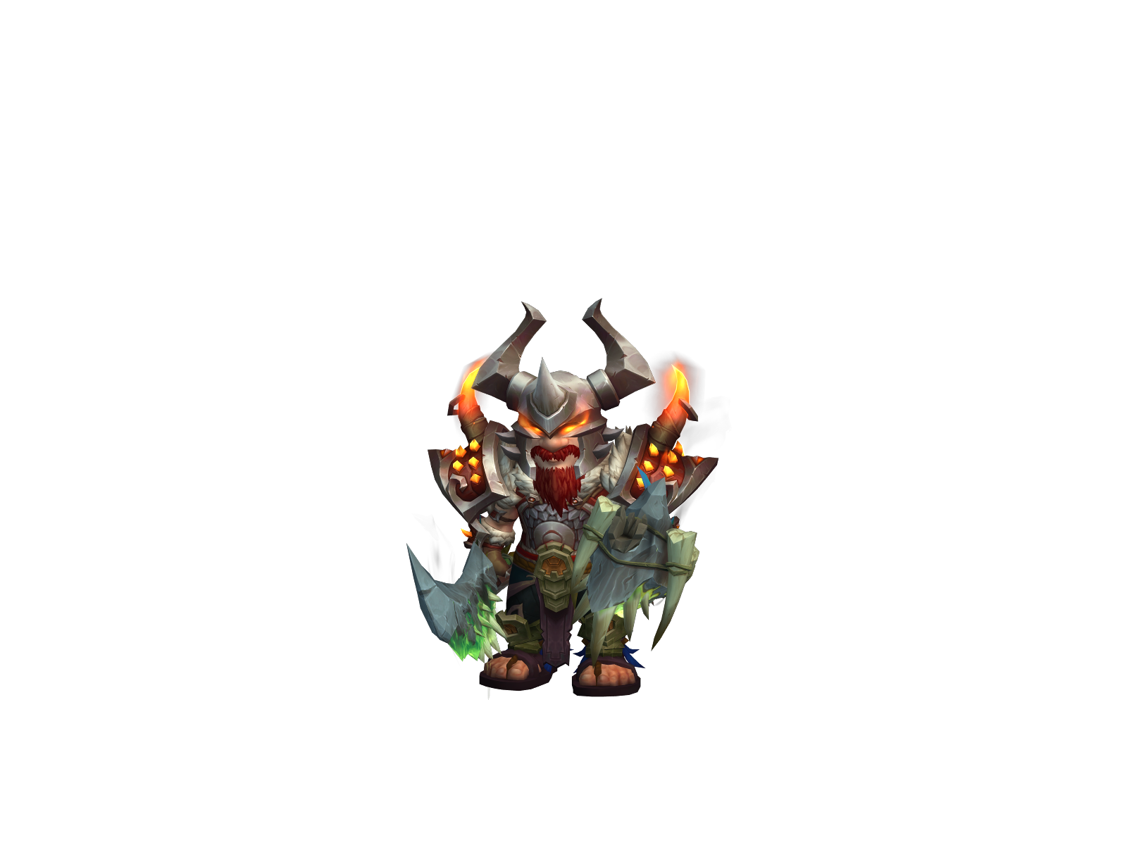 Sparkrage 3D character render