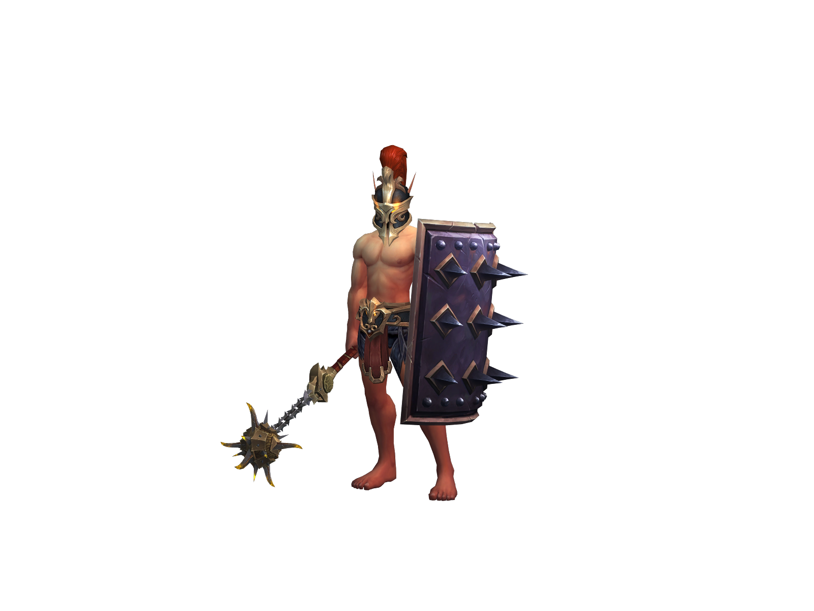 Shirtlesspal 3D character render