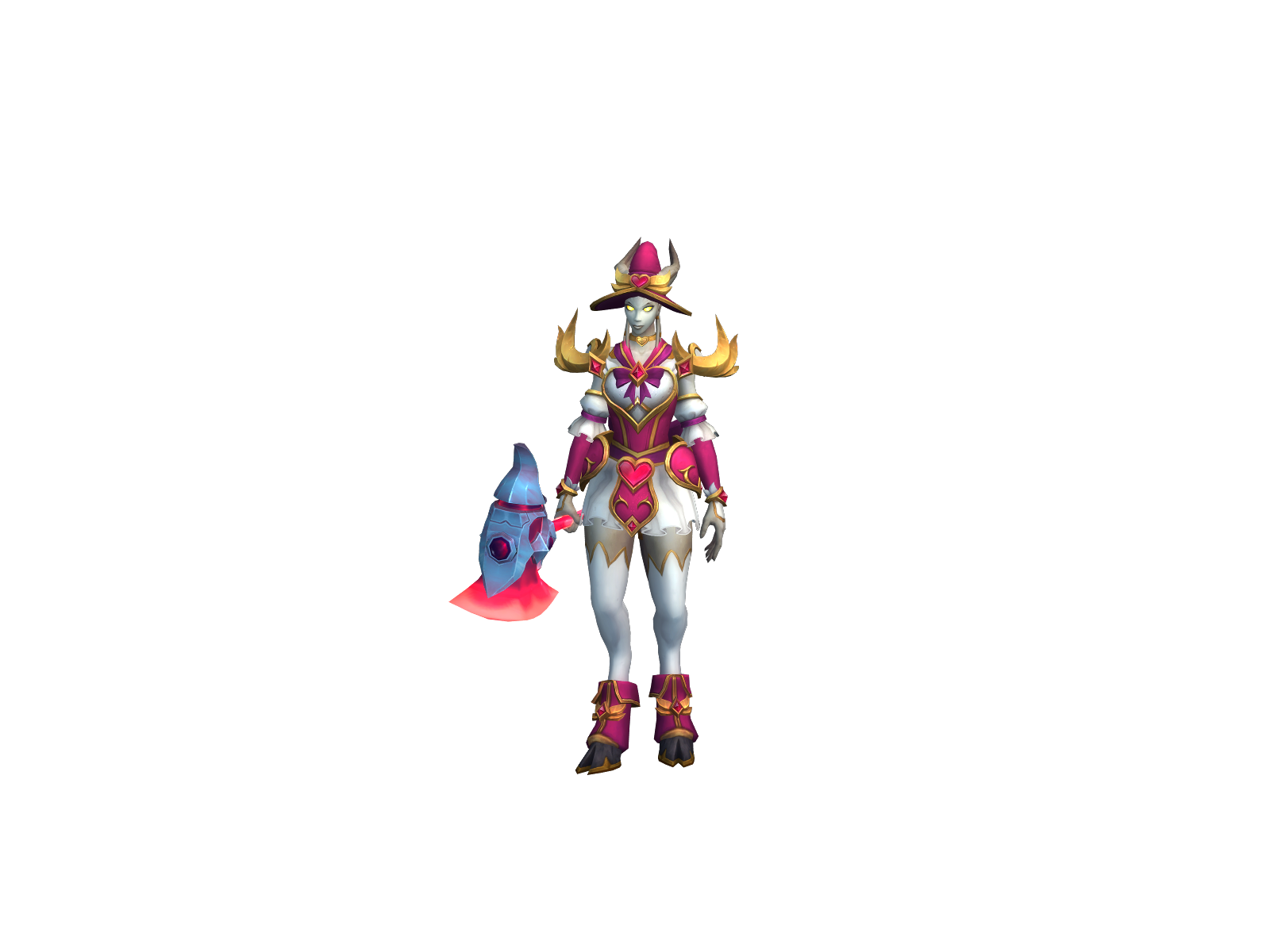 Pinkalien 3D character render