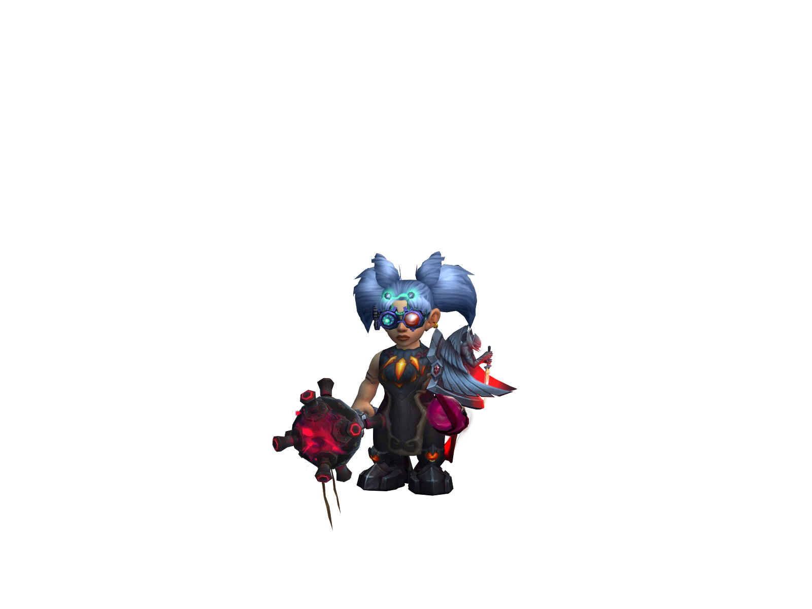Retrogladcøm 3D character render