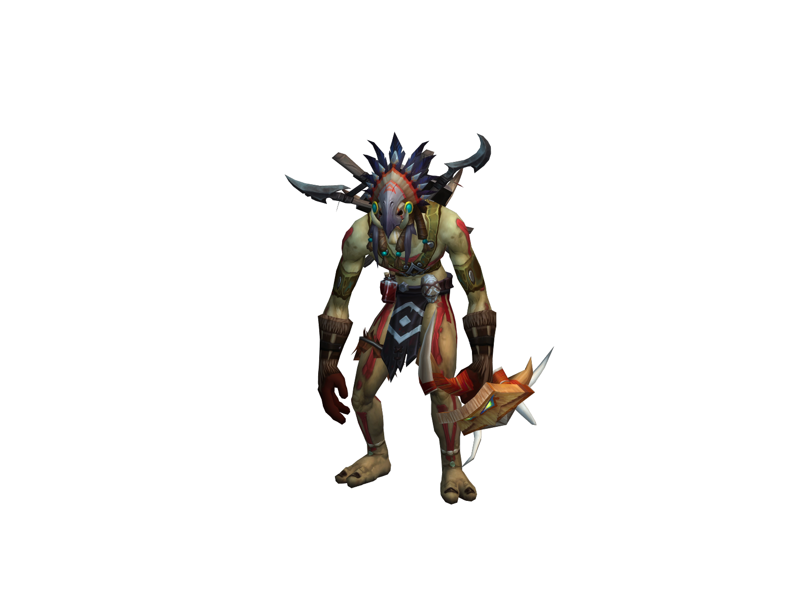 Mokuh 3D character render