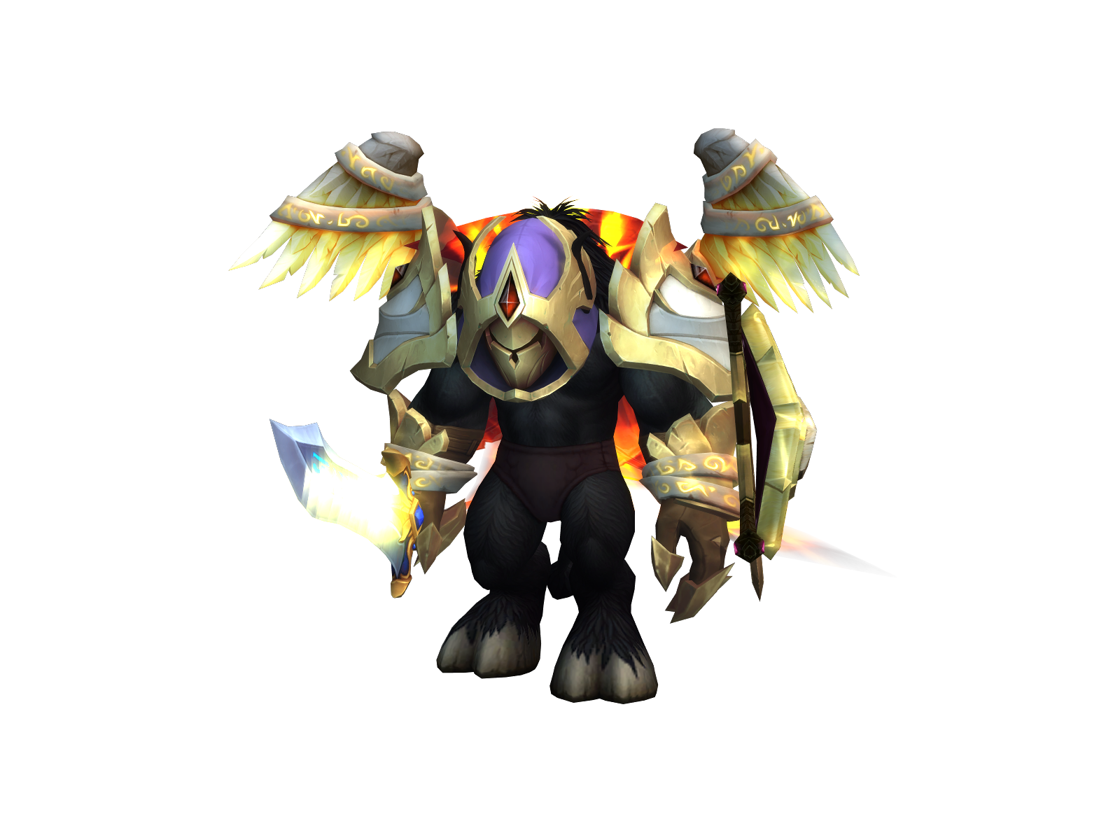 Bigrblckrcow 3D character render
