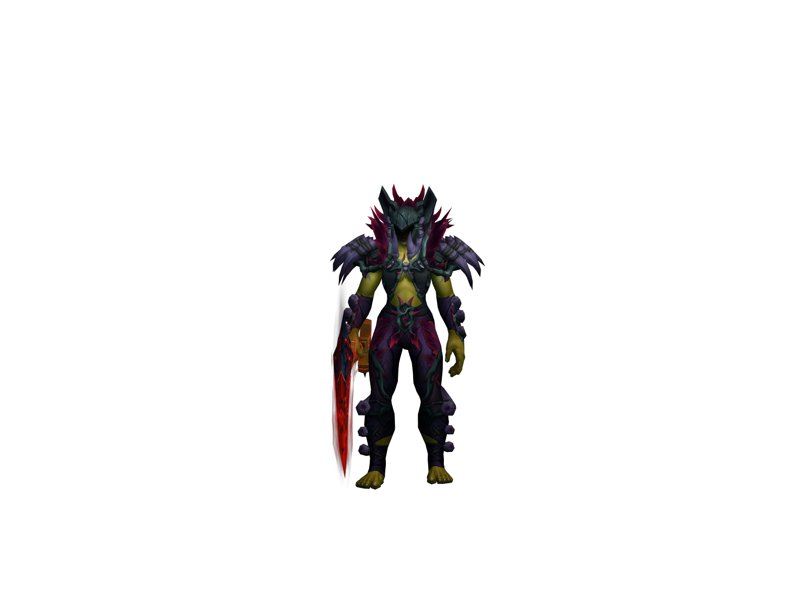 Rawboned 3D character render