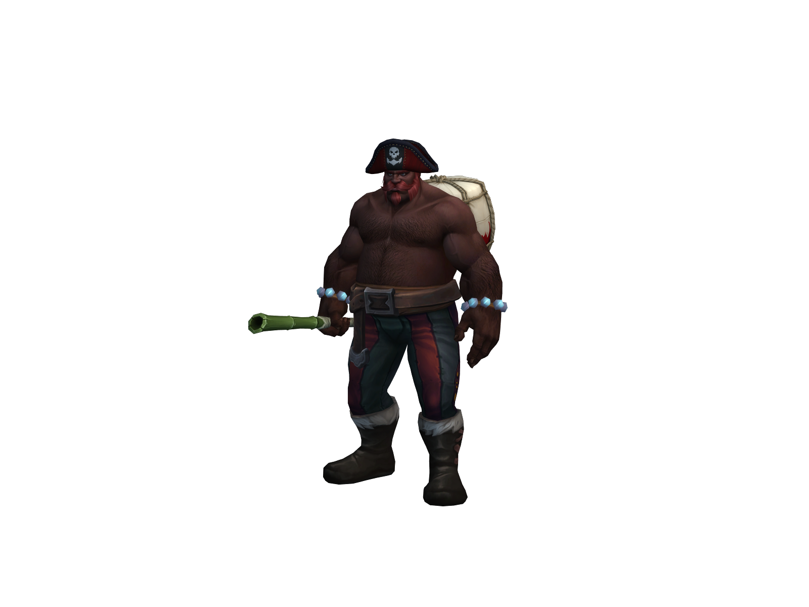 Bigblackpole 3D character render