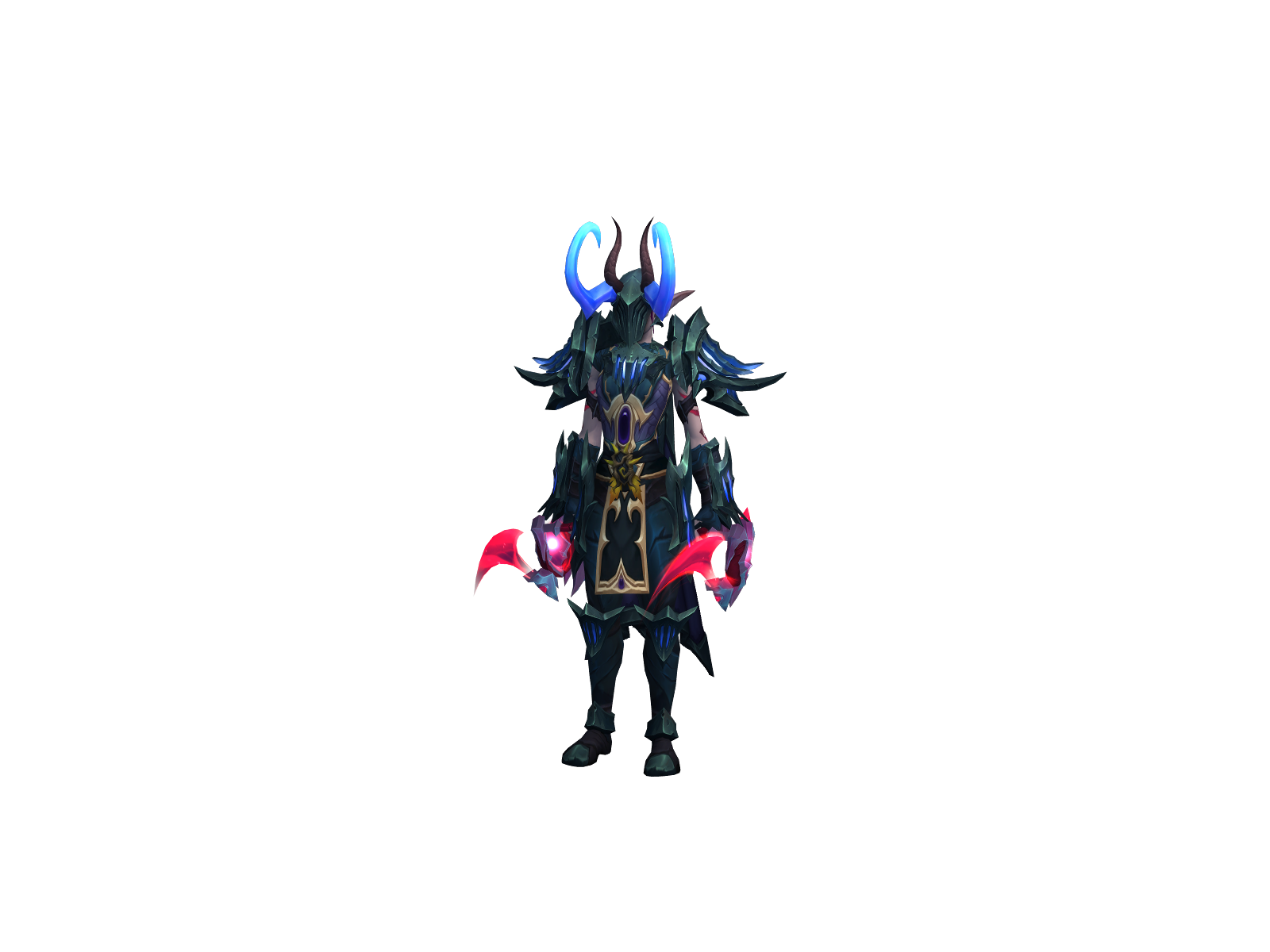 Allhornedup 3D character render