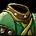 Armure verte en soie